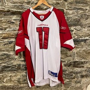 VINTAGE 2000s Arizona Cardinals Reebok Larry Fitzgerald #11 Stitched Jersey - 50